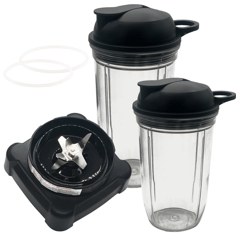 JOYSTAR Replacement extractor blade with 18oz 24oz cup and spout lid for Ninja Professional Blender and Ninja Professional 72oz Countertop Blender BL660W/BL660/BL740/BL770/BL771/BL773CO/780 - Image 1